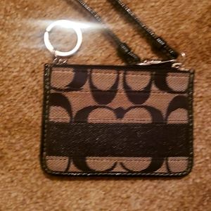 coach credit card/id wristlet